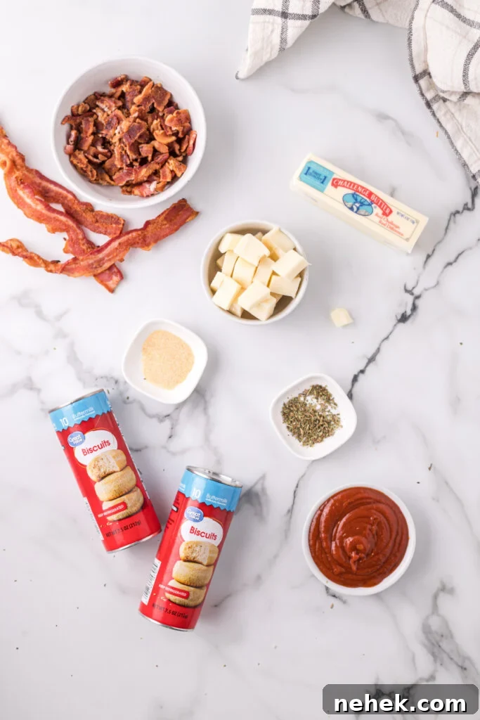 ingredients for Bacon Bombs