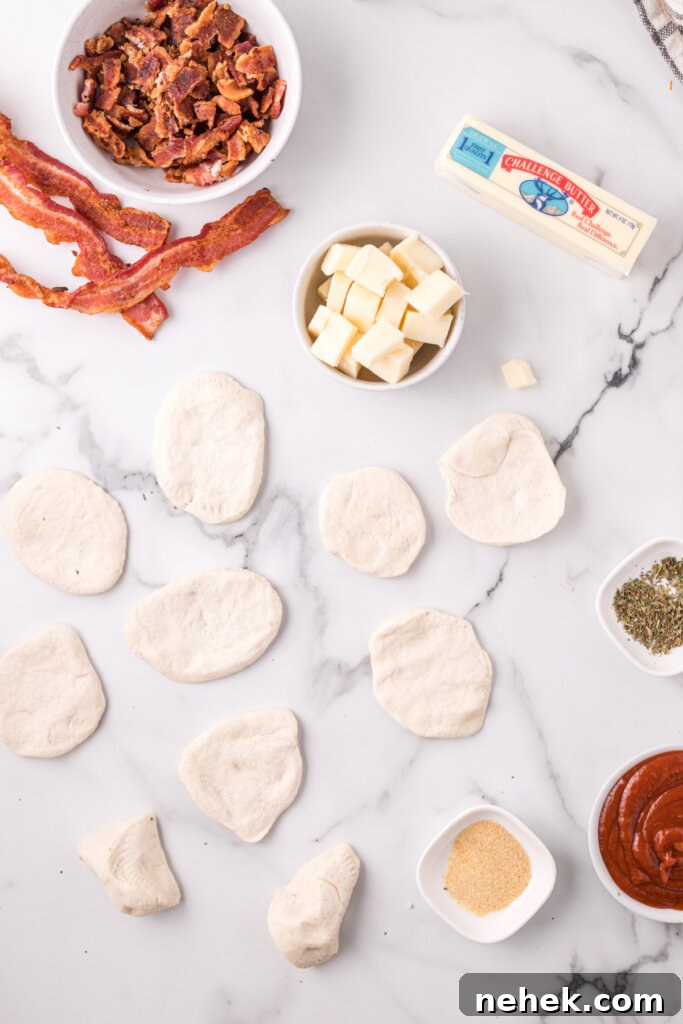 biscuits spread out