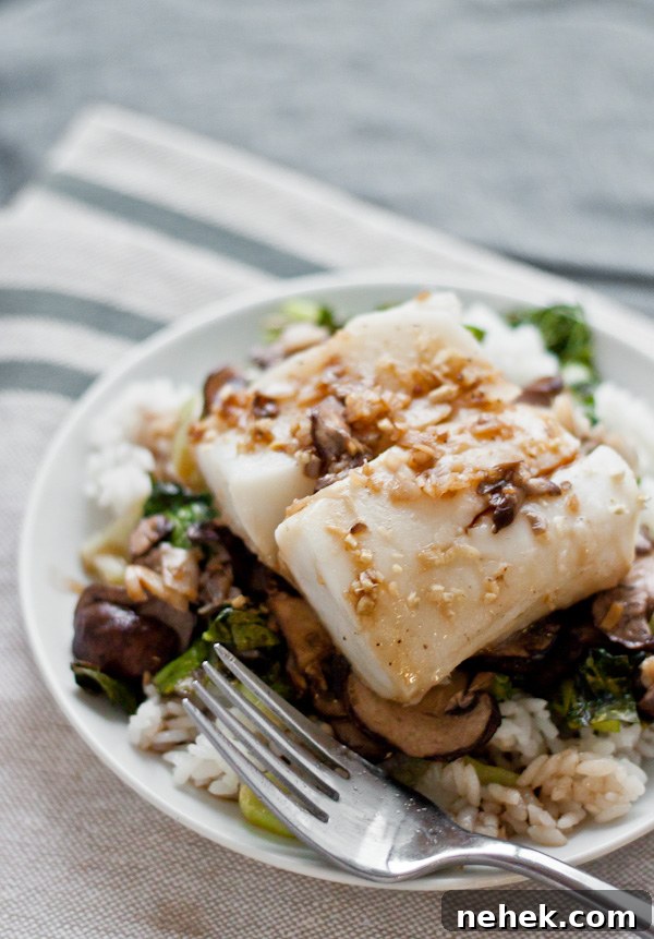 Pan-Seared Turbot with Ginger Mushroom Soy Broth 7 Turbot with Mushrooms, Ginger, and Soy Broth