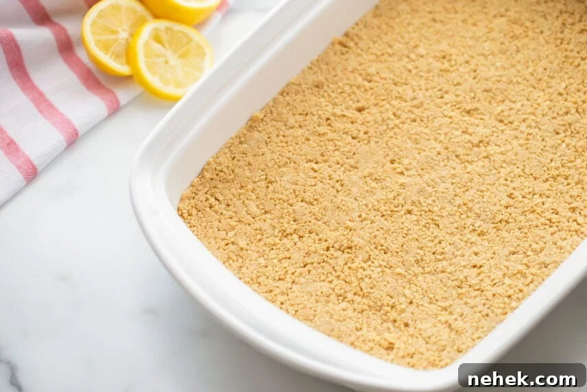 Crushed lemon Oreo crust