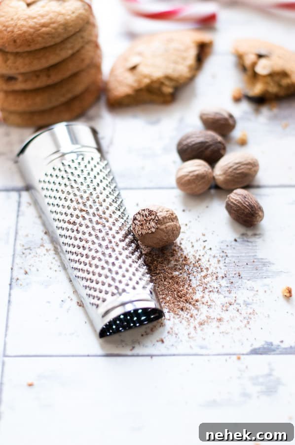 Chocolate Hazelnut Nutmeg Cookies Recipe with Crunchy Hazelnuts 2 Nutmeg Cookies with Chocolate and Hazelnuts