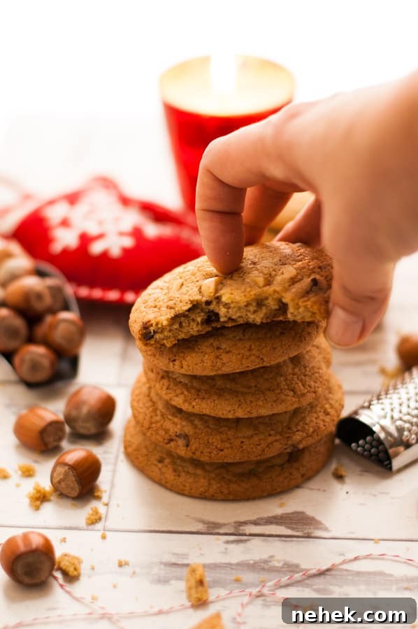 Chocolate Hazelnut Nutmeg Cookies Recipe with Crunchy Hazelnuts 4 Nutmeg Cookies with Chocolate and Hazelnuts