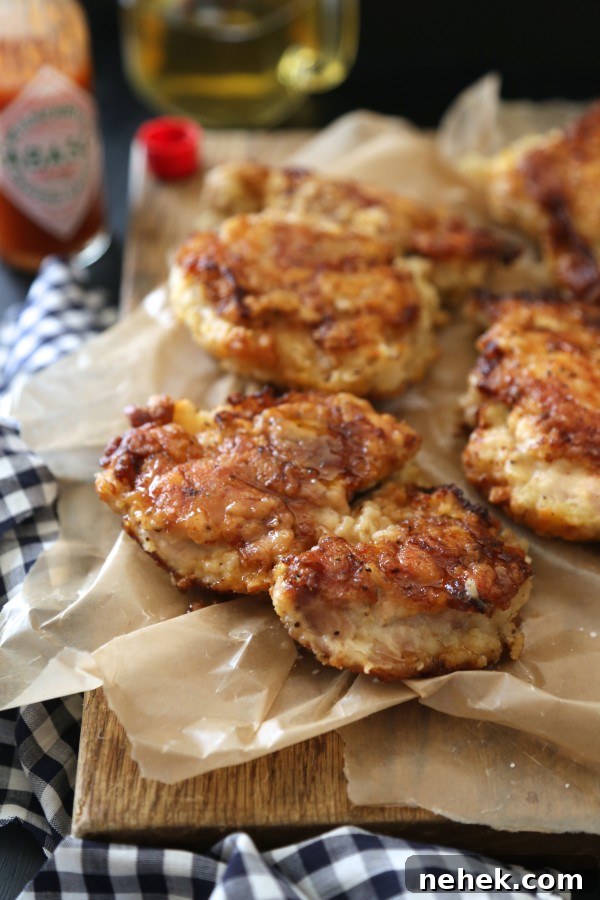 15-minute skillet fried chicken with tabasco honey sauce