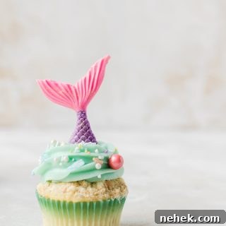 single mermaid cupcake