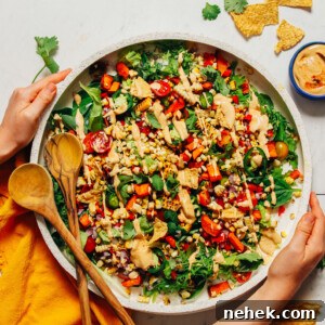 vegan corn salad in a bowl