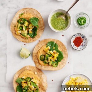 sweet corn tostadas on a white background