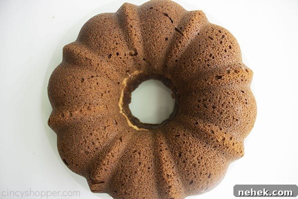 Baked Pumpkin bundt cake on a white board