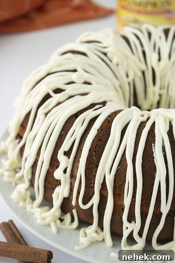 Finished Pumpkin Cake with Cream Cheese