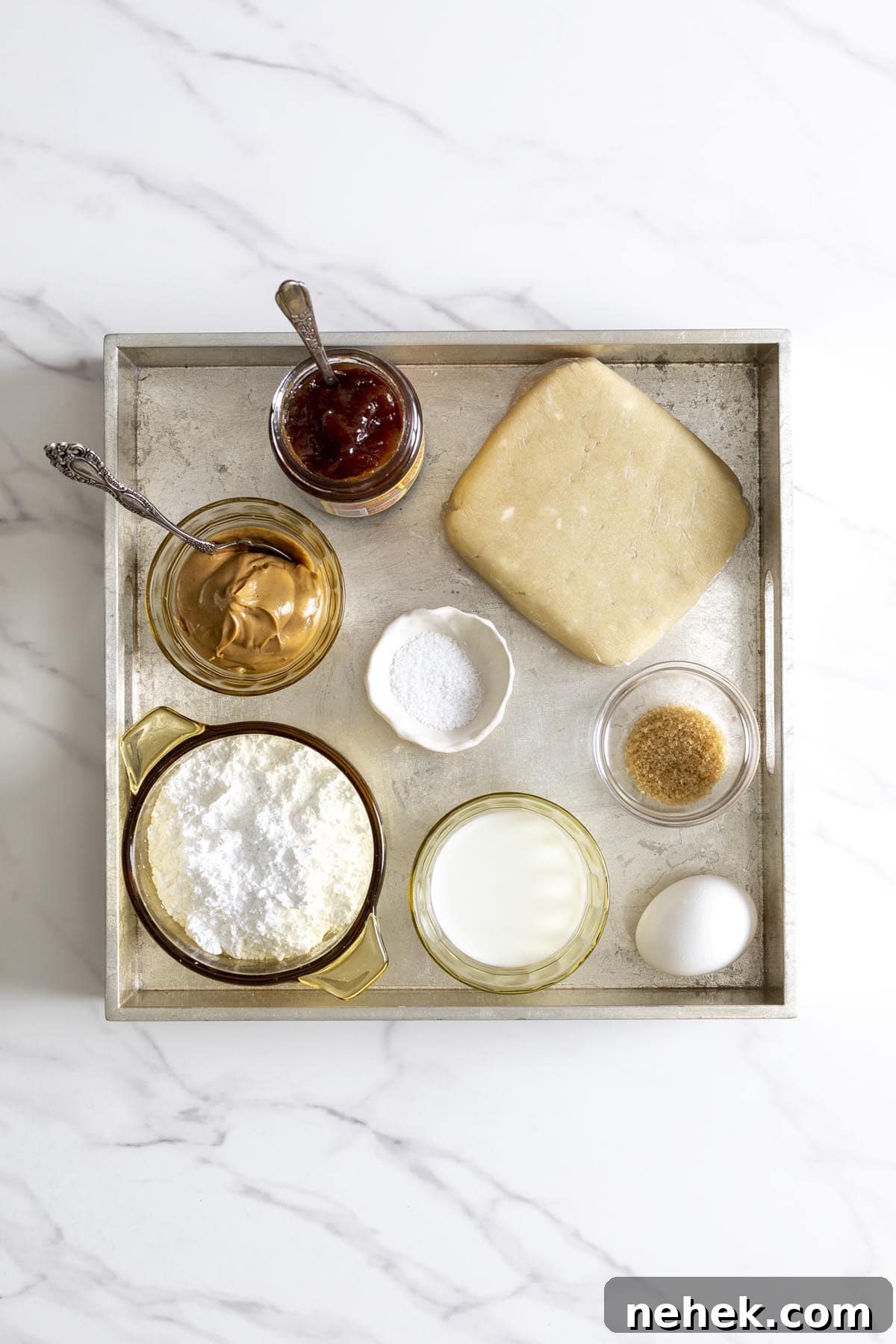 Ingredients for PB&J pop tarts.