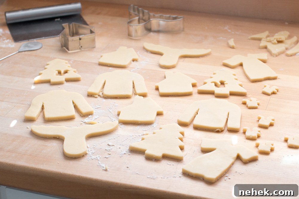 Christmas Movie Cookies cut