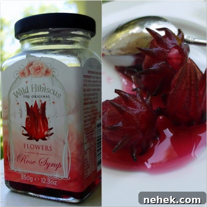 Creamy Coconut Avocado Vegan Ice Cream Recipe 2 Jar of hibiscus flowers in rose syrup