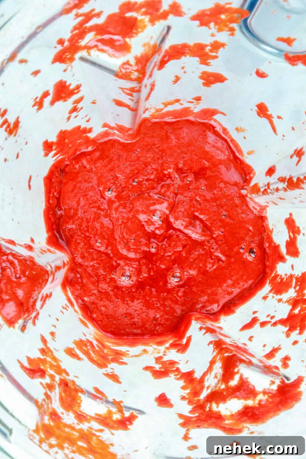 guajillo enchilada sauce in a blender