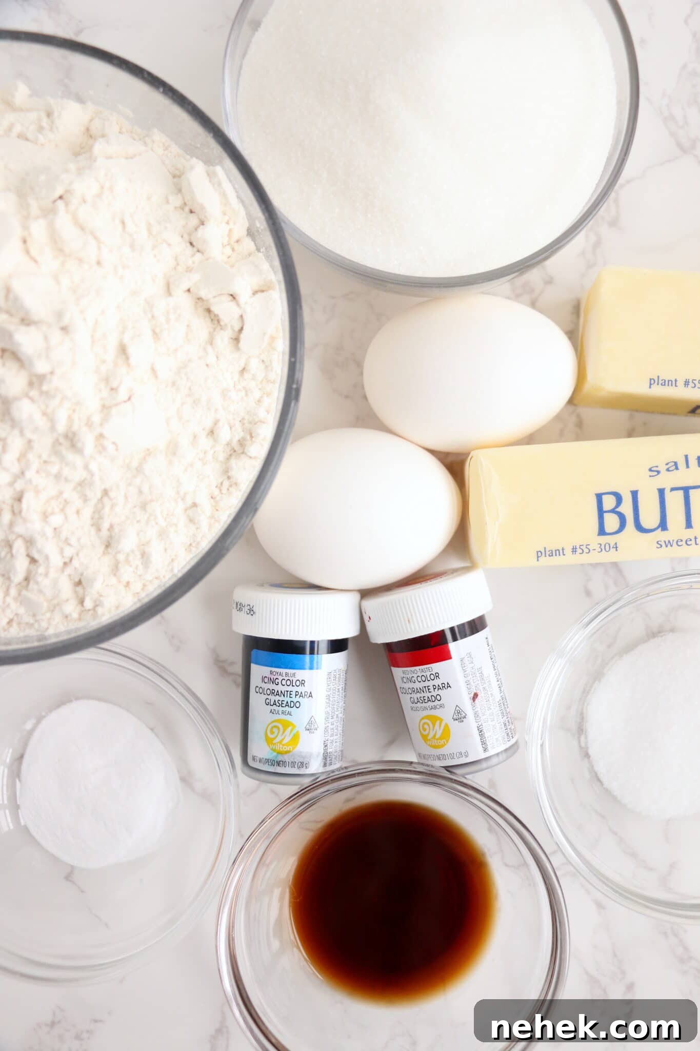 Patriotic Red, White & Blue Sugar Cookie Recipe 3 ingredients