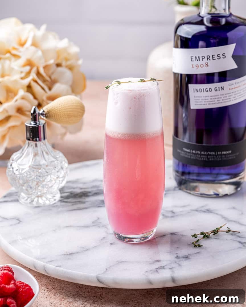 Rose Colored Glasses Raspberry Vanilla Gin Cocktail