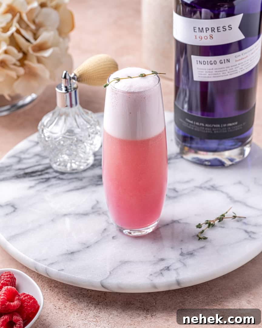Rose Colored Glasses Raspberry Vanilla Gin Cocktail