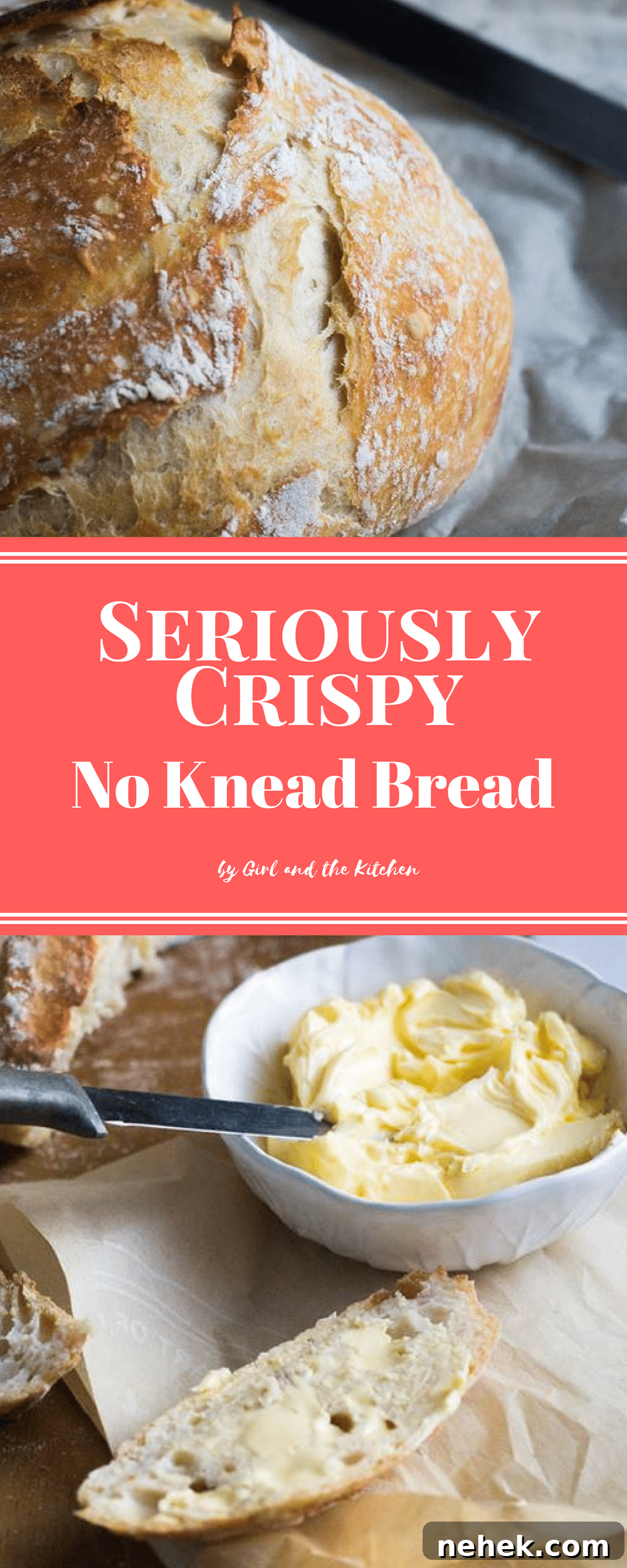 Seriously Crispy No-Knead Bread Recipe for Crunchy Crust 12 Crispy No Knead Bread - Girl and the Kitchen