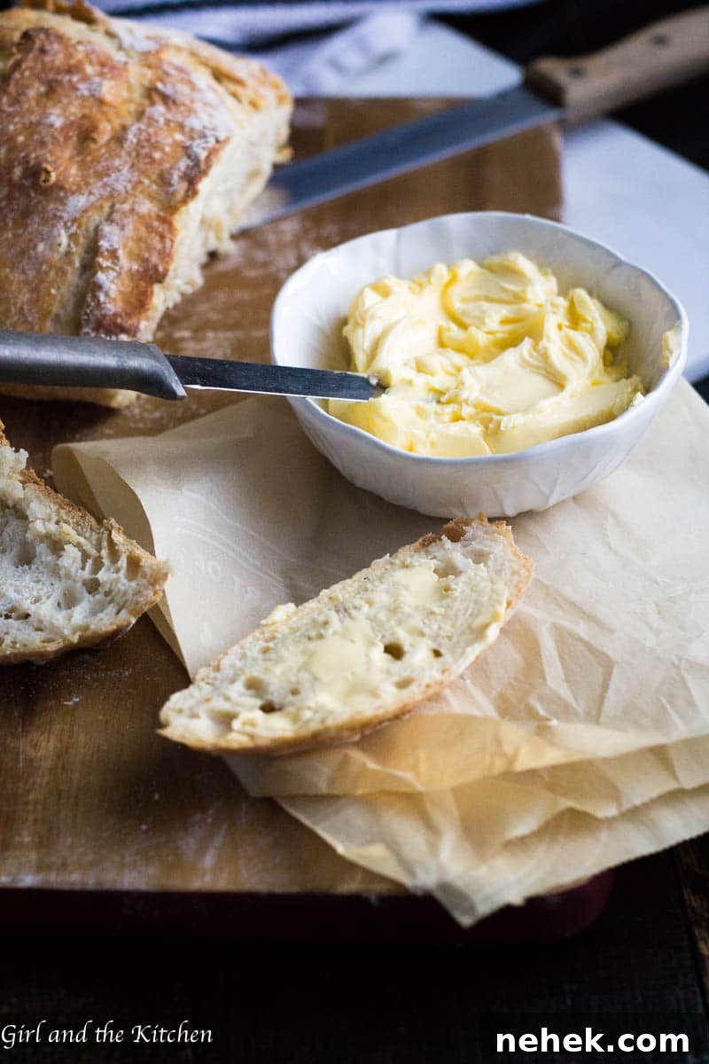 Seriously Crispy No-Knead Bread Recipe for Crunchy Crust 9 Crispy No Knead Bread - Girl and the Kitchen