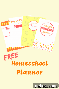 Free printable homeschool planner