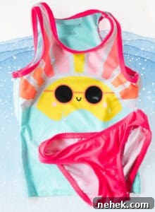 Camp 101: How to Pack Smart Camp Clothes for Kids 3 Camp clothes. Two piece bathing suit with smiley face