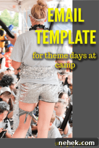 Camp 101: How to Pack Smart Camp Clothes for Kids 4 Email Template with picture of camp color days