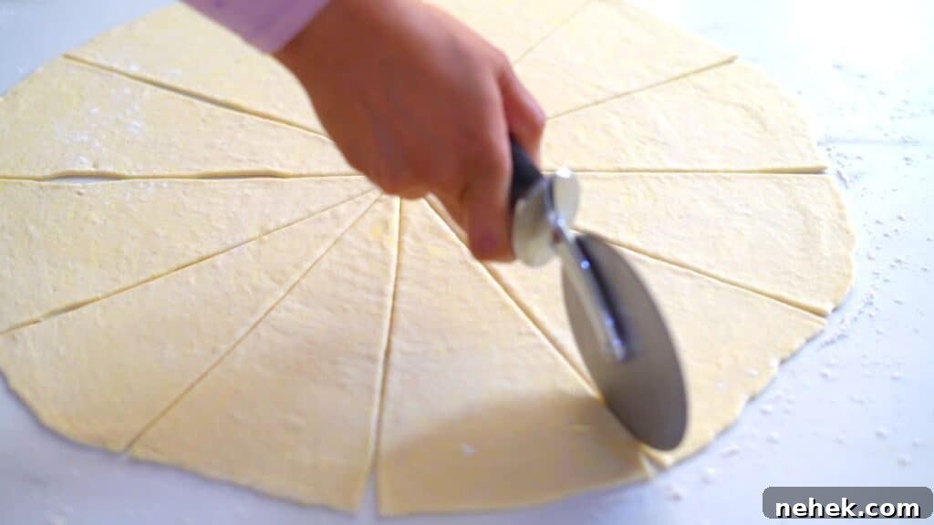 shaping shortcut croissants