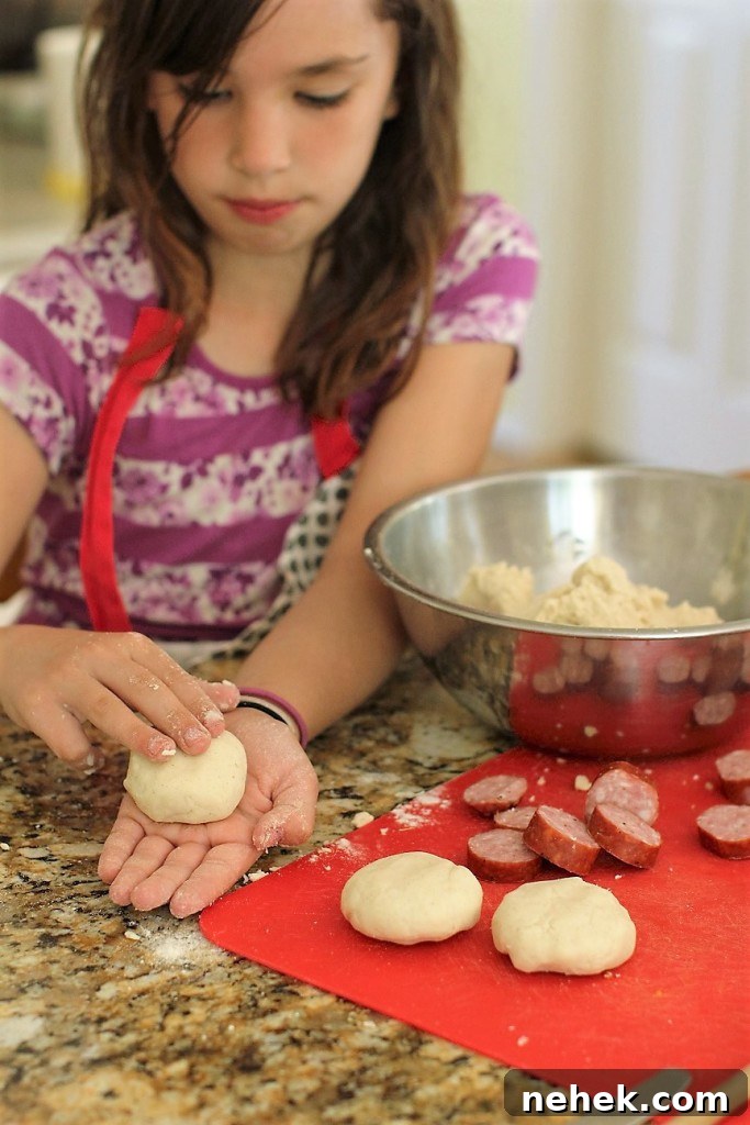 Cooking with Kids: Pigs in Pillows ready to fry