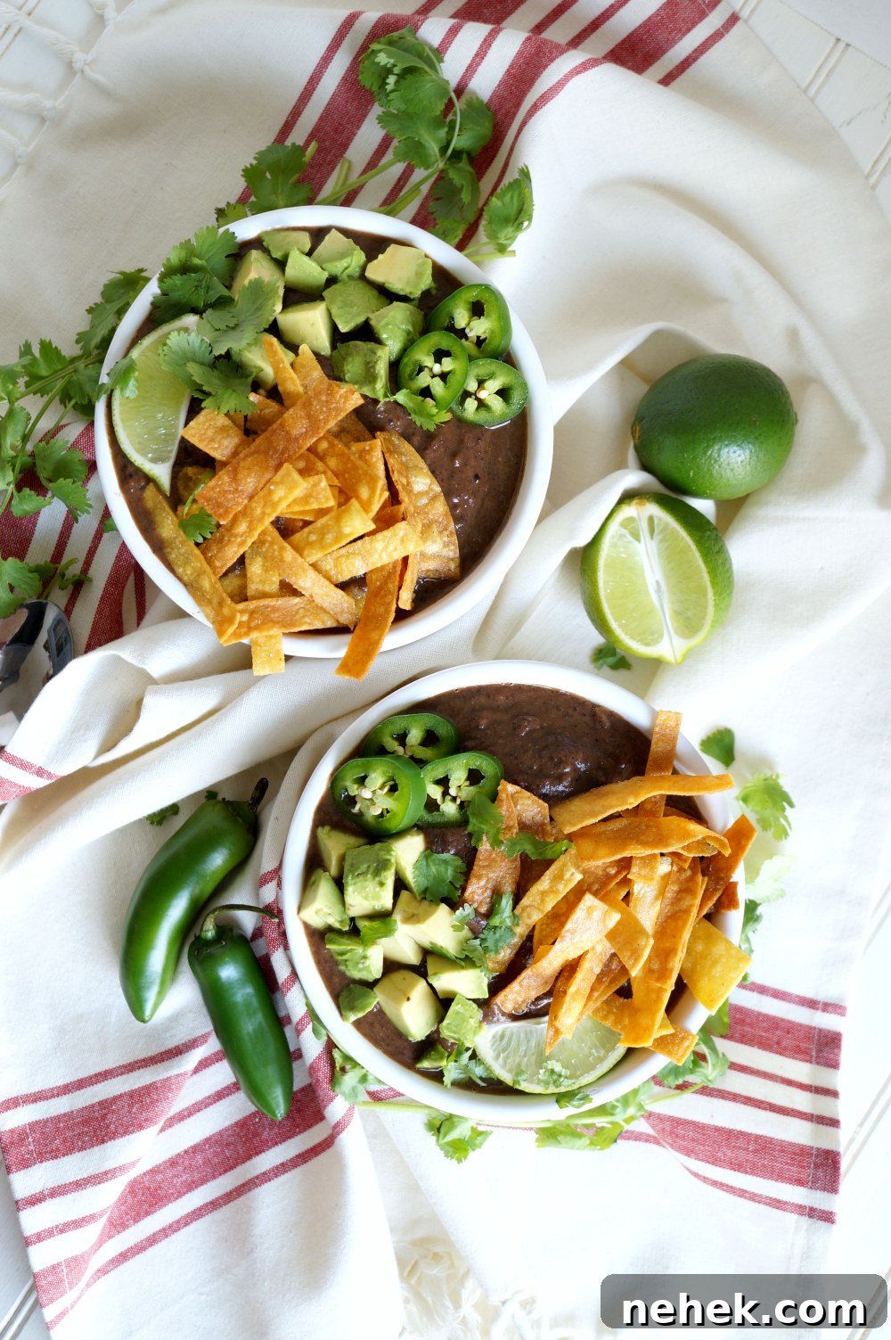 creamy vegan black bean soup | The Baking Fairy