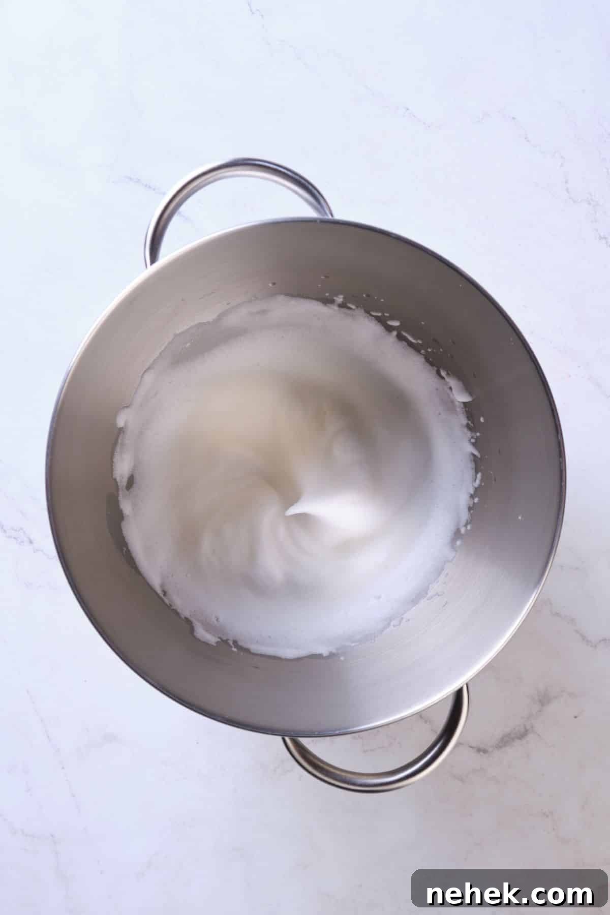 whipping egg whites for traditional creaming method cake batter.