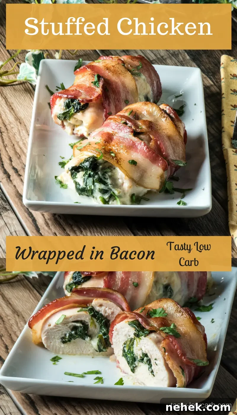 Spinach stuffed chicken