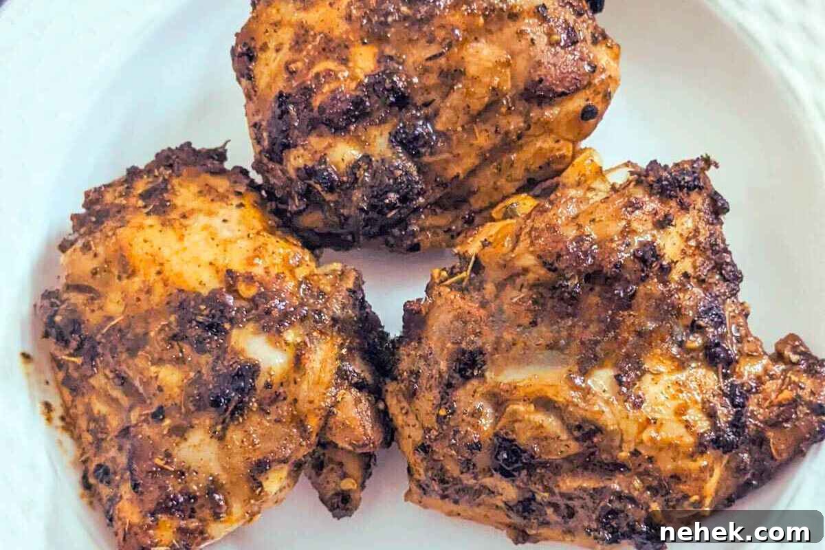 Air Fryer Recipes That’ll Stay on Your Menu Forever 22 Air fryer chicken thighs on a plate