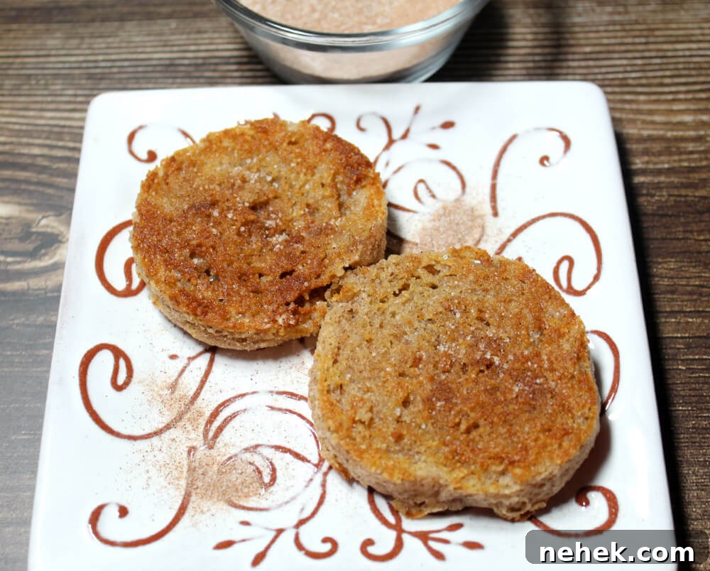 90-Second Keto Cinnamon English Muffins 7 Keto 90 Second Cinnamon English Muffins6
