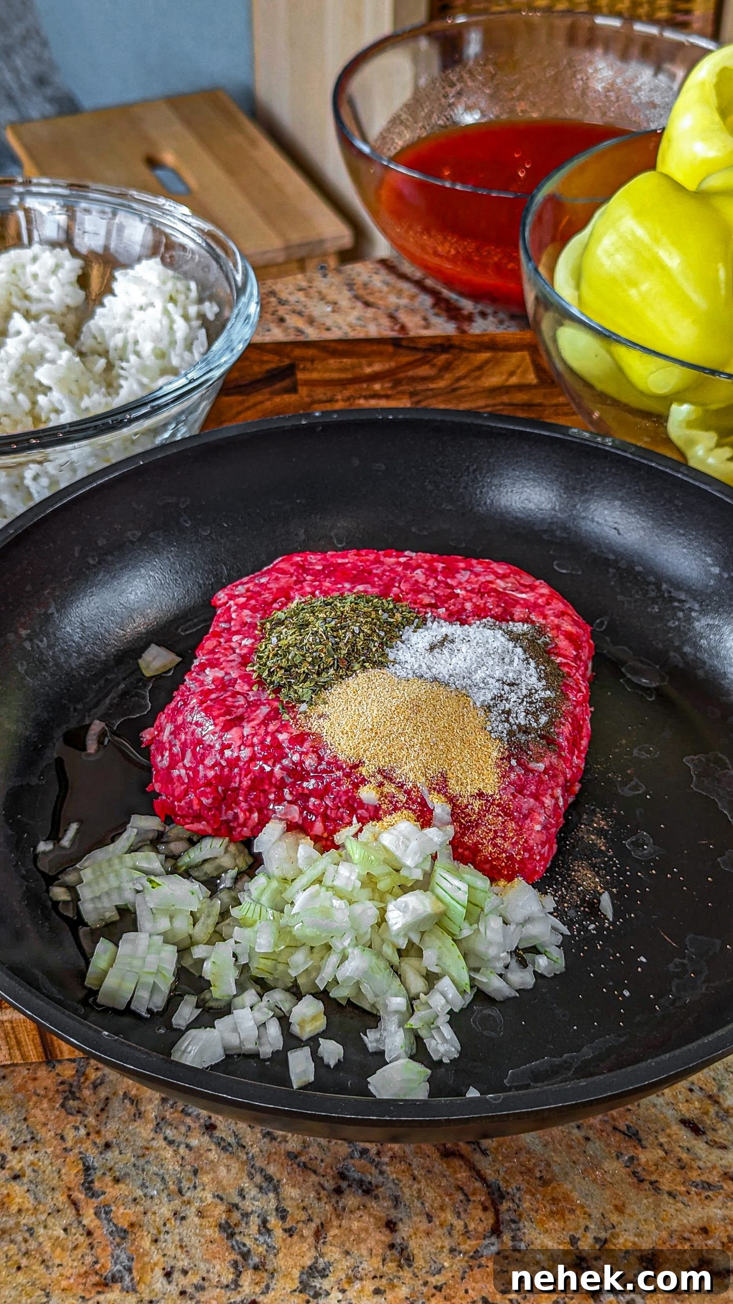 Cheesy Beef and Rice Stuffed Bell Peppers Recipe 9 img 5589 8