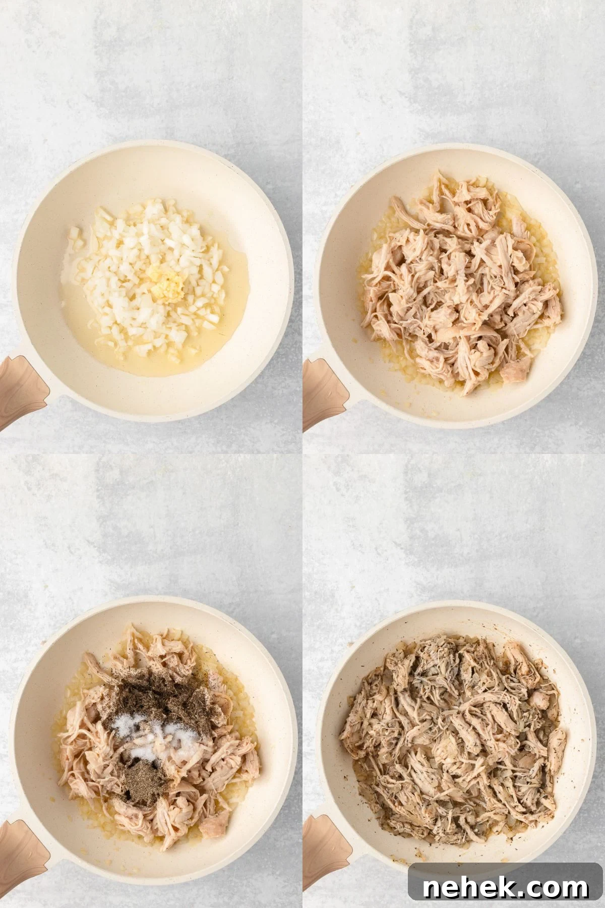 One-Pan Chicken and Potato Casserole with Crispy Top 8 Step by step images for how to make chicken potato casserole.
