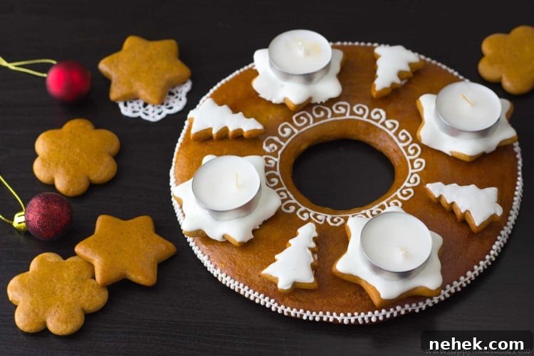 Gingerbread Advent Wreath Recipe: Step-by-Step Baking Guide 3 Gingerbread-Advent-Wreath-Ready-for-Christmas