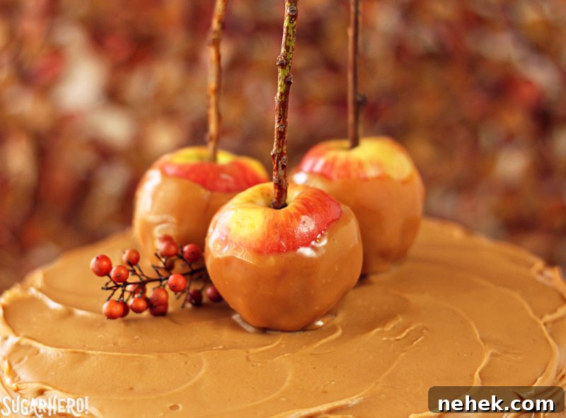 Caramel Apple Cake Caramel Apple Cake | From SugarHero.com