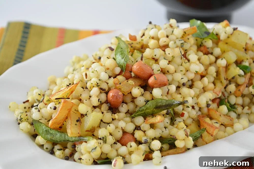 9 Pure Vrat Thali Recipes for Navratri 2024 2 Sabudana Khichdi: Pure Navratri Vrat Thali Recipe