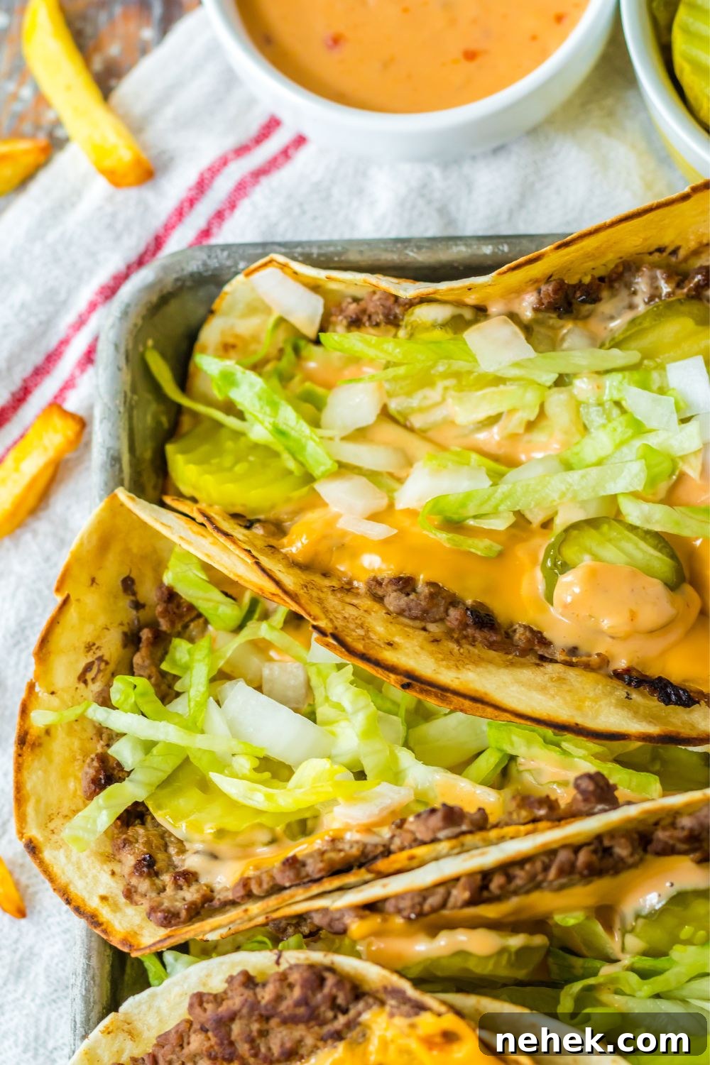 Big Mac Smash Tacos Recipe: Crispy Beef Tacos with Special Sauce 12 plate of smash tacos