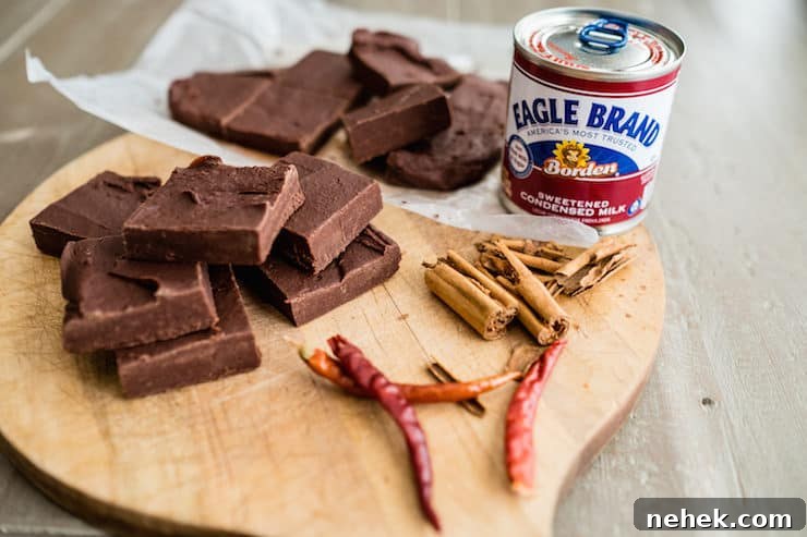 This Spicy Mexican Chocolate Fudge has lots of exotic Mexican flavors with the addition of Mexican chocolate, cinnamon, and chili powder. no-bake dessert