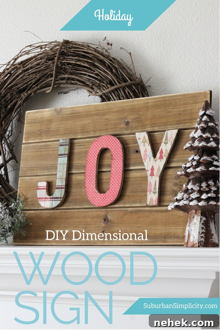 3D Letter Holiday Sign: Step-by-Step DIY Tutorial 2 DIY Dimensional Holiday Wood Sign