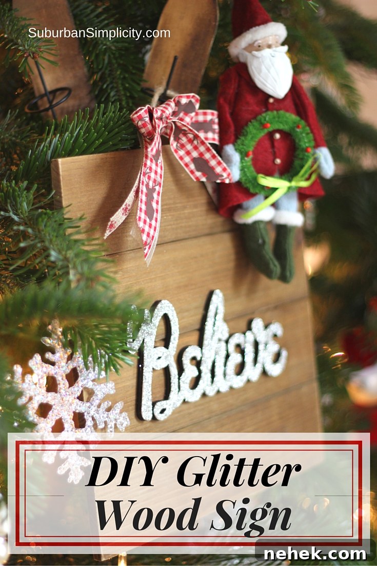 3D Letter Holiday Sign: Step-by-Step DIY Tutorial 7 DIY Glitter Wood Sign