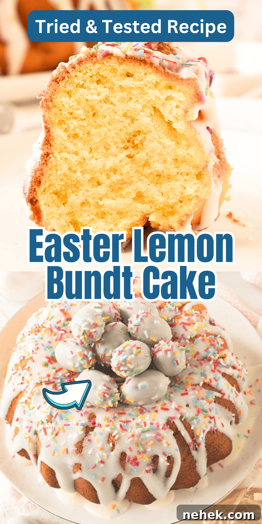 Zesty Lemon Bundt Cake Recipe for Easter 3 Sliced Lemon Bundt Cake